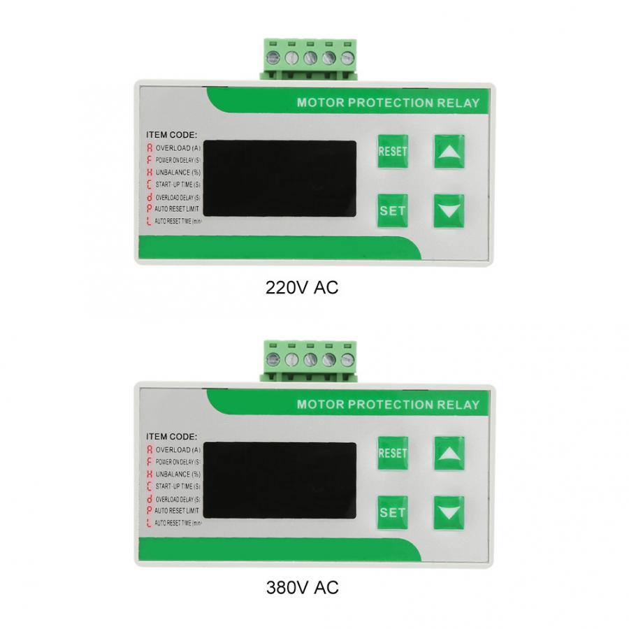Mdb -201z 220/380v ac digital elektrisk motorbeskytter 2-99a overbelastning fasetap beskytter med vise
