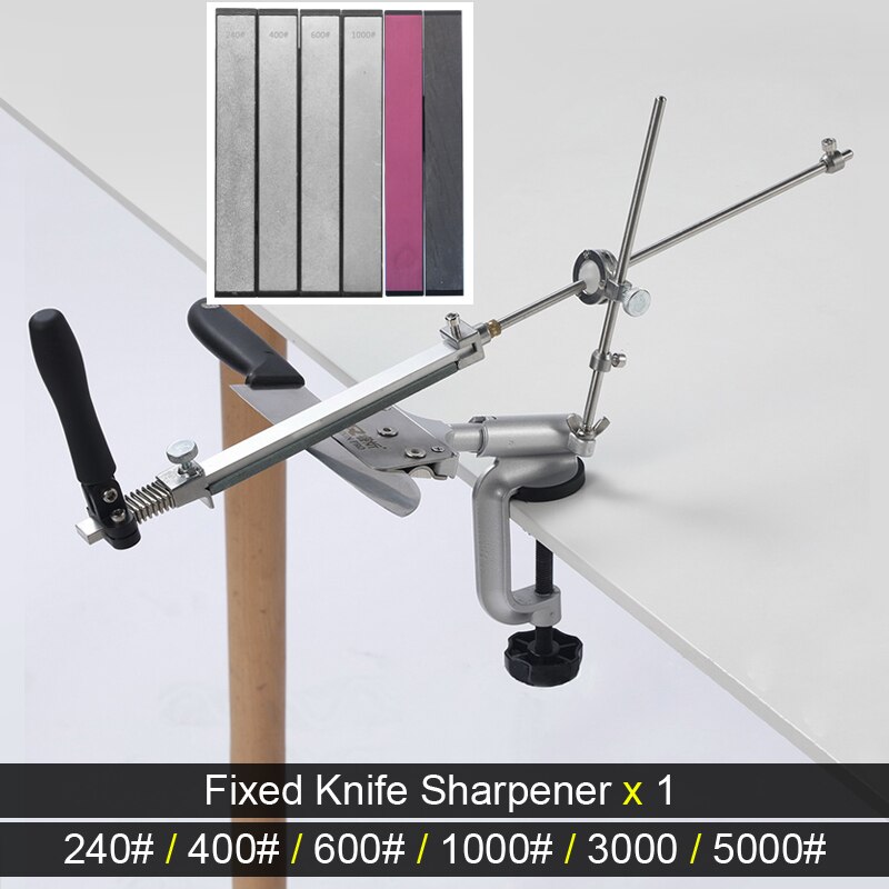 RUIXIN PRO Angle Sharpeners Fixed Knife Sharpener Sharpening System Grit120-10000# Sharpening Stone Aluminum alloy: Diamond Set
