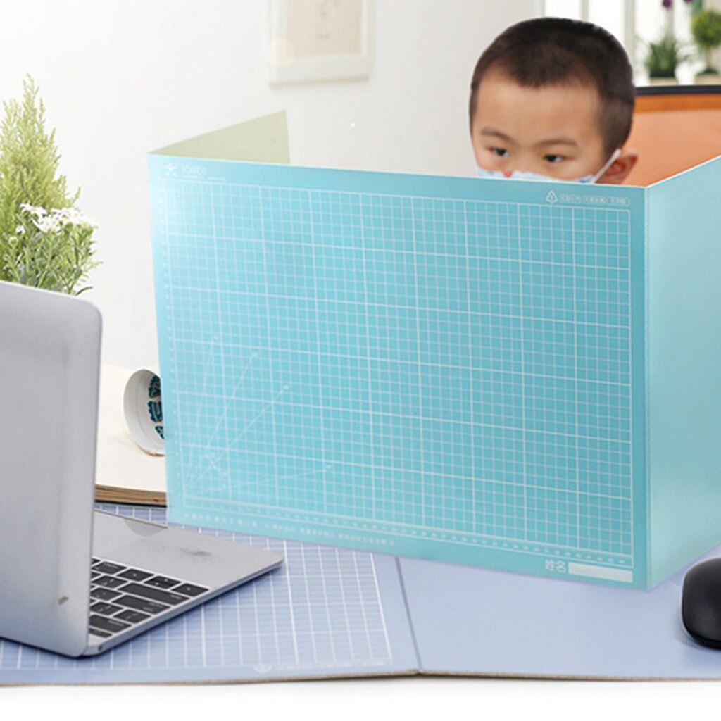 Multifunctional Folding Desktop Privacy Panel Sneeze Guard Shield Protective Shield For Office School Student Classroom 430#2