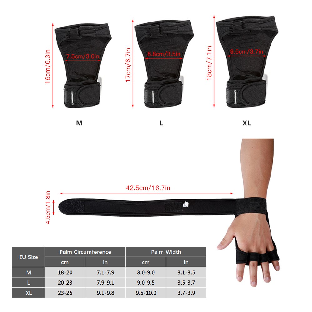 1 paar Gewicht Heben Handschuhe Frauen Männer Fitness Sport Bodybuilding Gymnastik Griffe Fitnessstudio Hand Palme Schutz Handschuhe