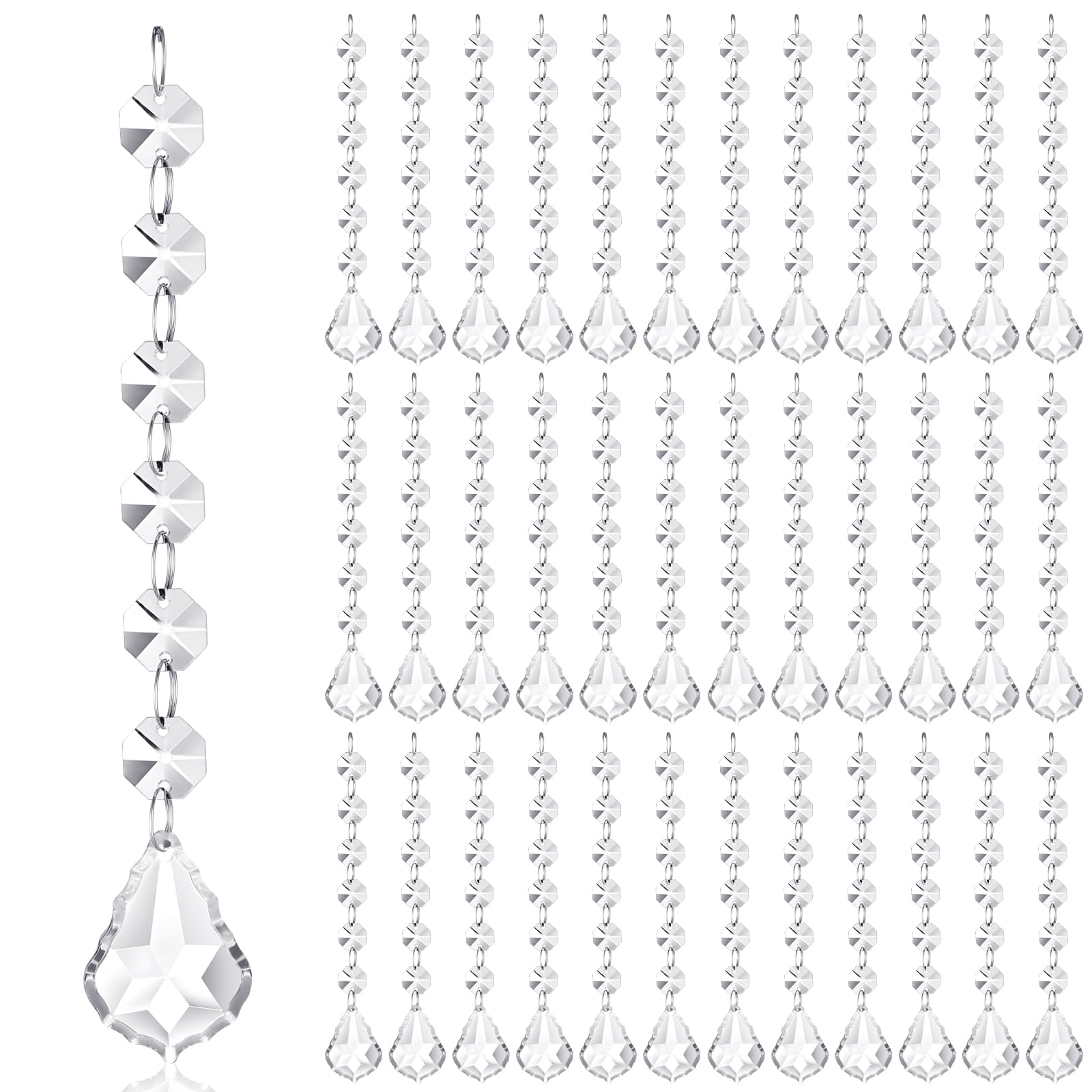 10/20/30 szt. Kryształbyć winnym ozdoby na choinkę, akrylowe kryształki robić zawieszenia na dekoracje centralne, żyrandole