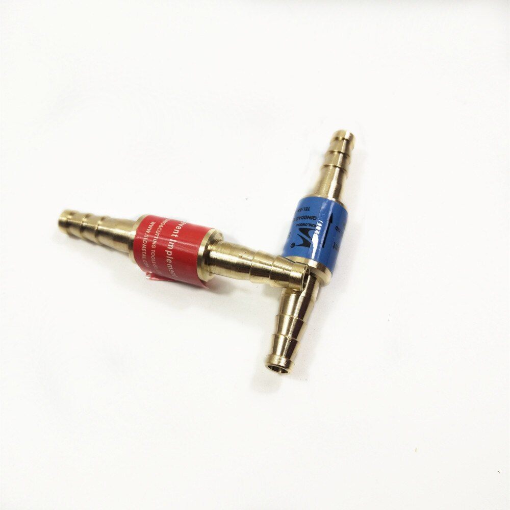 Flashback-spärr syre acetylen / bränslesäkerhetsventil svetsning / skärbrännare 8mm/0.31 "  or 10mm/0.4 " slangflamsträng