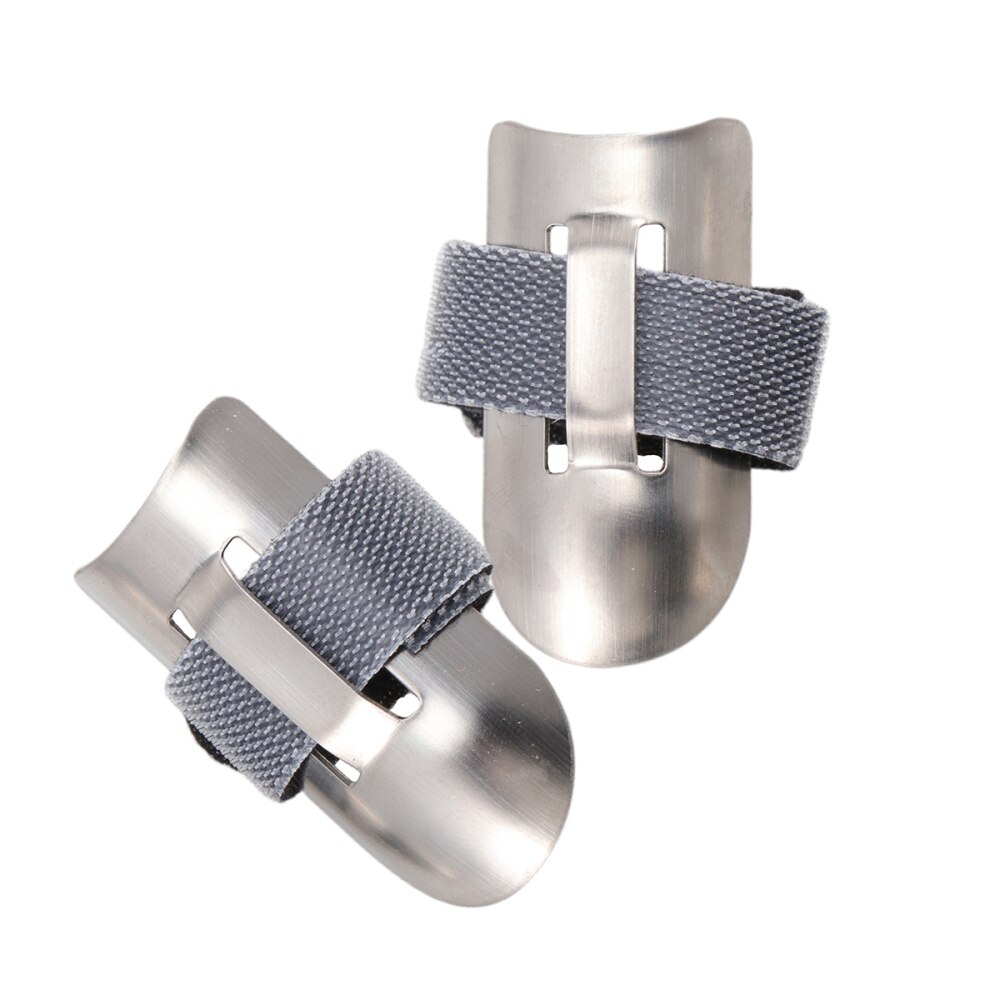 2PCS Finger Protector Adjustable Convenient Stainless Steel Finger Guard Kitchen Accessory for Cutting Dicing Peeling Skinning