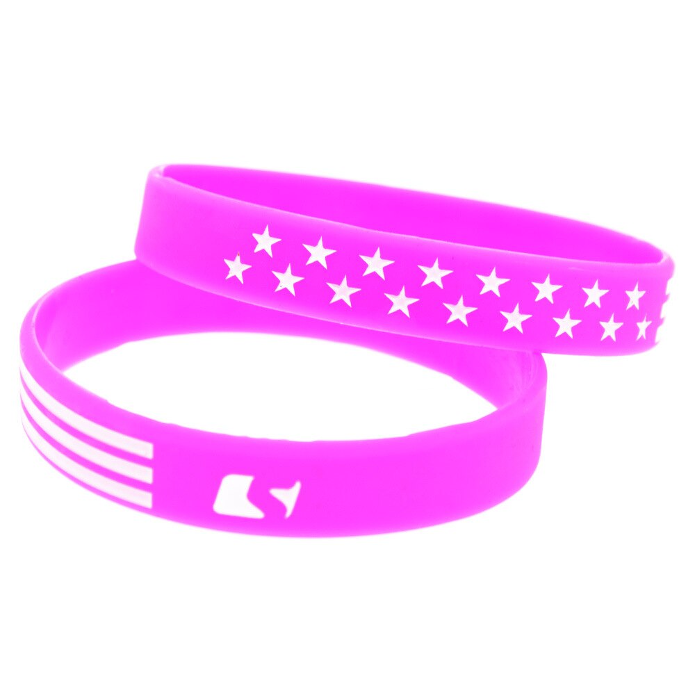 Mode Dunne Blauwe Lijn Sterren En Strepen Siliconen Armband Camouflage Amerikaanse Polsband Bangle: 02 one pcs