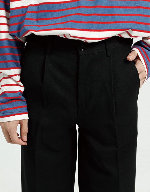 Pantalones de traje recto informales para hombre estilo japonés estilo coreano pantalones de calle holgados Vintage de pantalón de pierna ancha