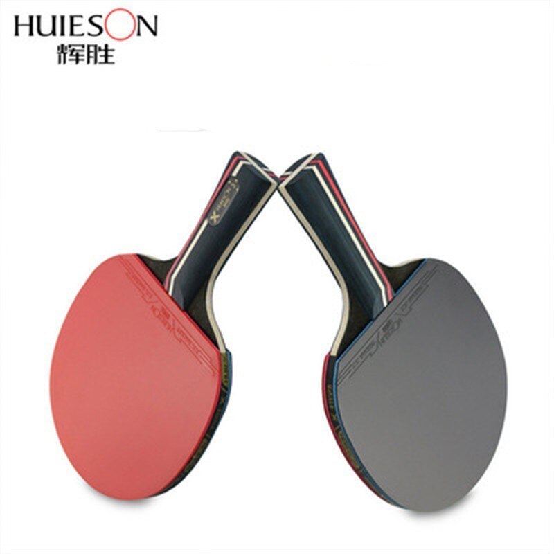 Huieson 3 estrela raquetes de tênis de mesa conjunto dupla face espinhas-em borracha rápida atacado raquete de ping pong com 3 bolas e saco de transporte