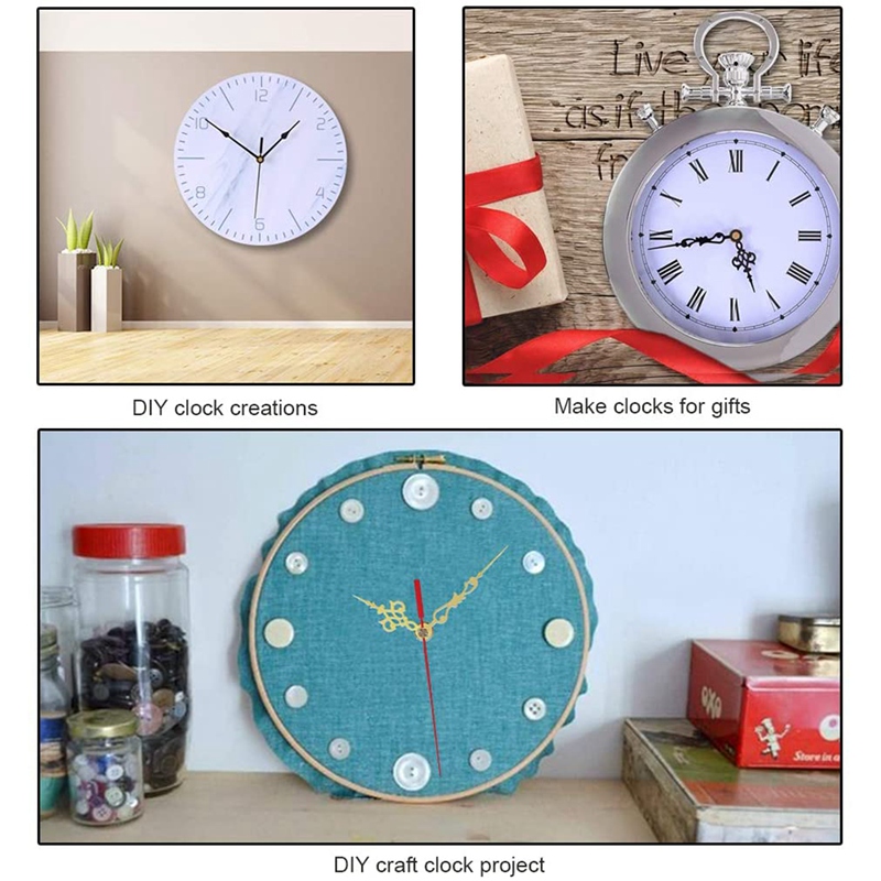 3Pcs Quartz DIY Wall Clock Movement Mechanism Clock Motor Kit With Sets Of Hands Clock Repair Parts Replacement 18 Mm