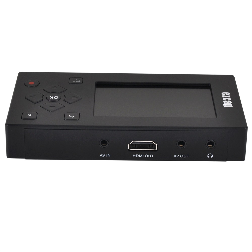 EZCAP AV Video Audio Capture Recorder Converter Records Analog VHS Camcorder DVD VCD DVR to SD 3'' LCD Playback HDMI OUT