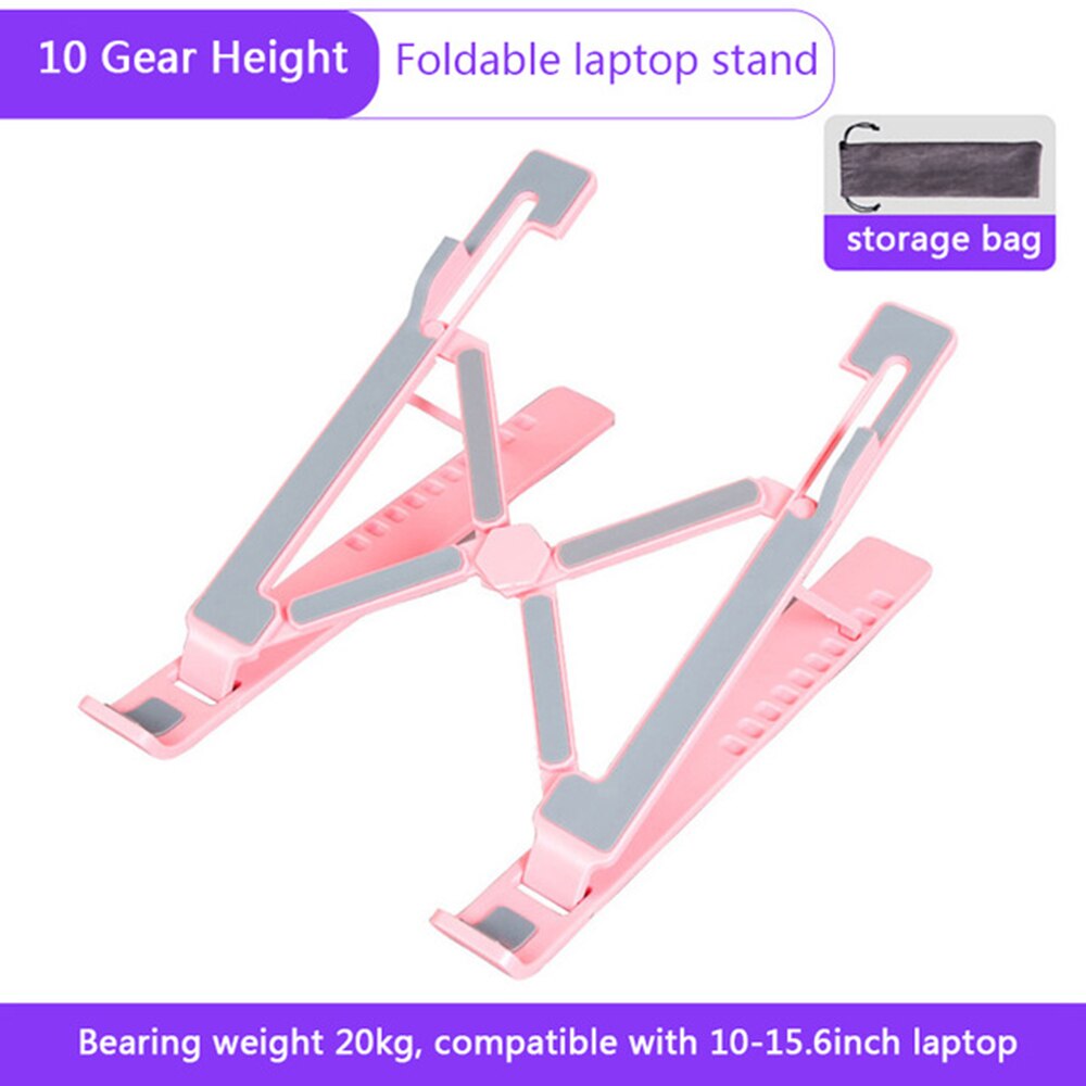 ABS Adjustable Laptop Holder Foldable Laptop Stand Notebook Stand Portable Notebook Support For MacBook Air Pro Computer: A
