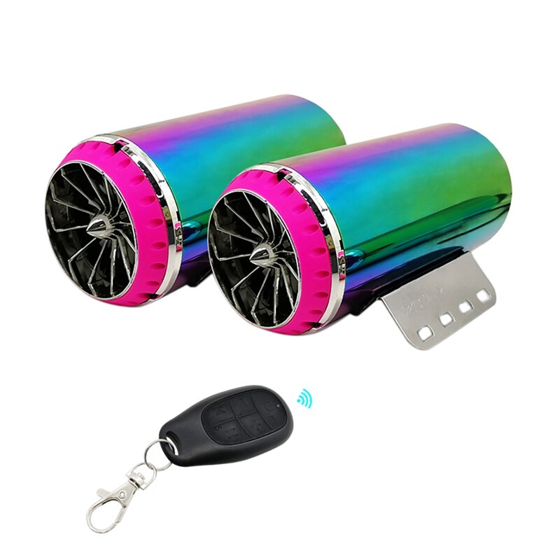 Motorcycle Electric Car Audio Sound System Bluetooth Stereo Speakers Music Player Remote Control Waterproof 12V: Default Title