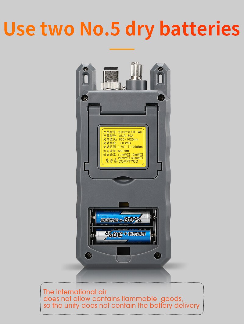 Compteur d'énergie optique de AUA-80A avec le localisateur visuel de défaut appareil de contrôle tout-en-un de fibre optique 5KM 10km 20KM 30km VFL