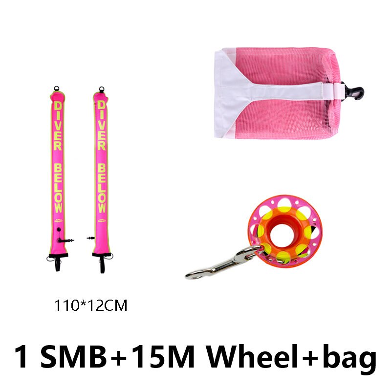 Buceo smb sumergible como rollo secreto combinación paquete equipo neto de la bolsa portátil de SMB buceo bolsa: 110PINK