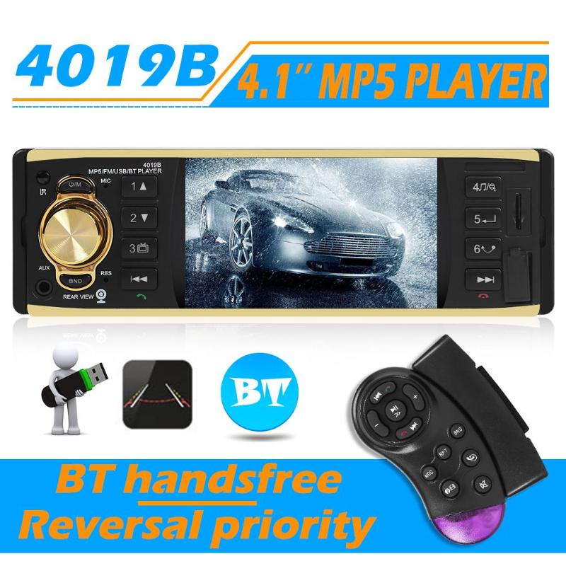 VODOOL-Autoradio 4019B 4.1 pouces | Autoradio 1 Din, Audio MP5, lecteur AUX FM, Bluetooth, Support d'autoradio, caméra arrière, télécommande