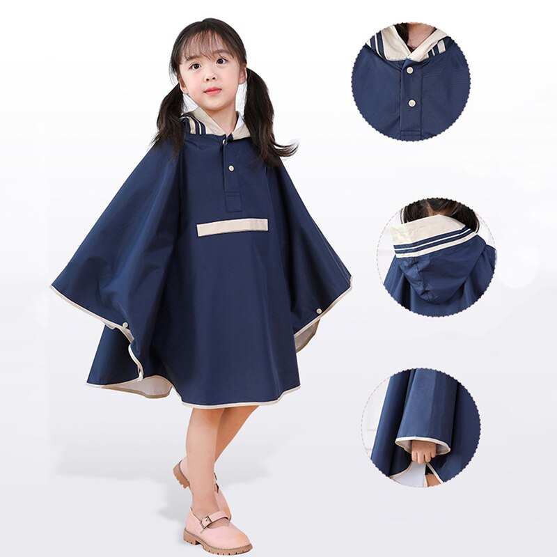 Chubasquero Impermeable para niños y niñas, Poncho con capucha, Impermeable, Japón