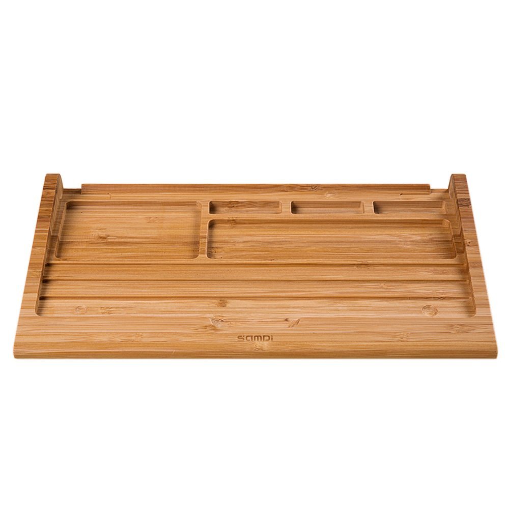 Artesanía de bambú para Apple Bluetooth teclado inalámbrico soporte de base para iMac, Mac Pro, ordenador de escritorio