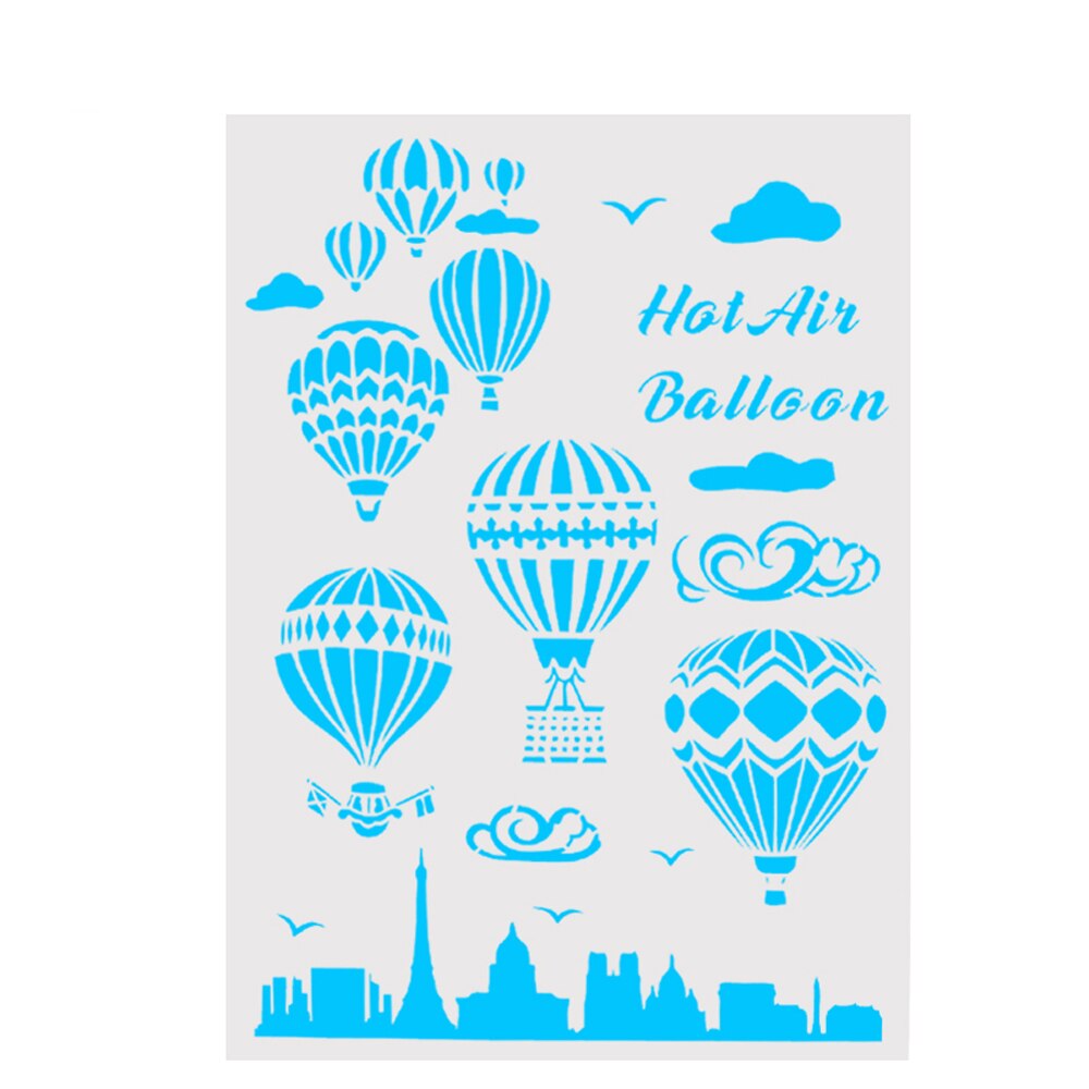 21*29.5 Cm Embossing Papieren Kaart Template Air Ballon Gelaagdheid Stencils Voor Muren Schilderen Scrapbooking Stempel Album Decor