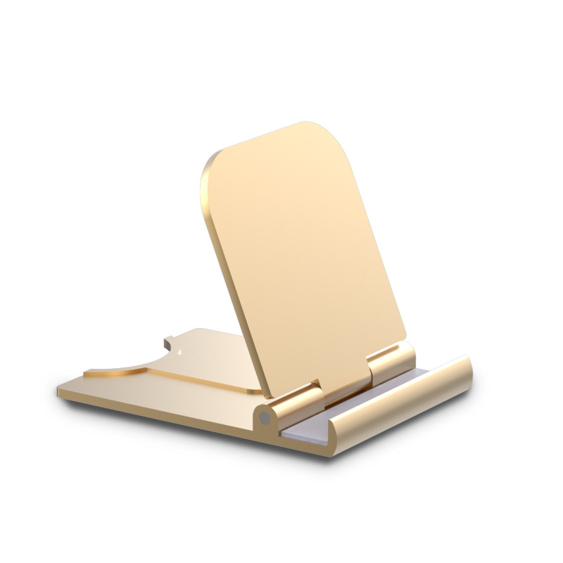 Universele Opvouwbare Mobiele Telefoon Tafel Stand Plastic Desk Stand Mobiele Telefoon Houder Telefoon Tablet Ring Houder voor iPhone iPad TSLM1: gold