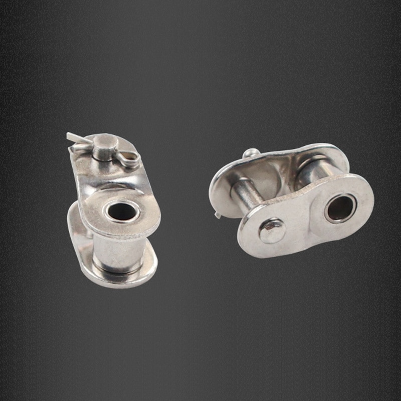 2pcs 304 Stainless Steel Transmission Chain Joint Roller Chain Connector Full Half Buckle 4C 05B 06B 06C 08A 08B 10A 10B 12A 12B