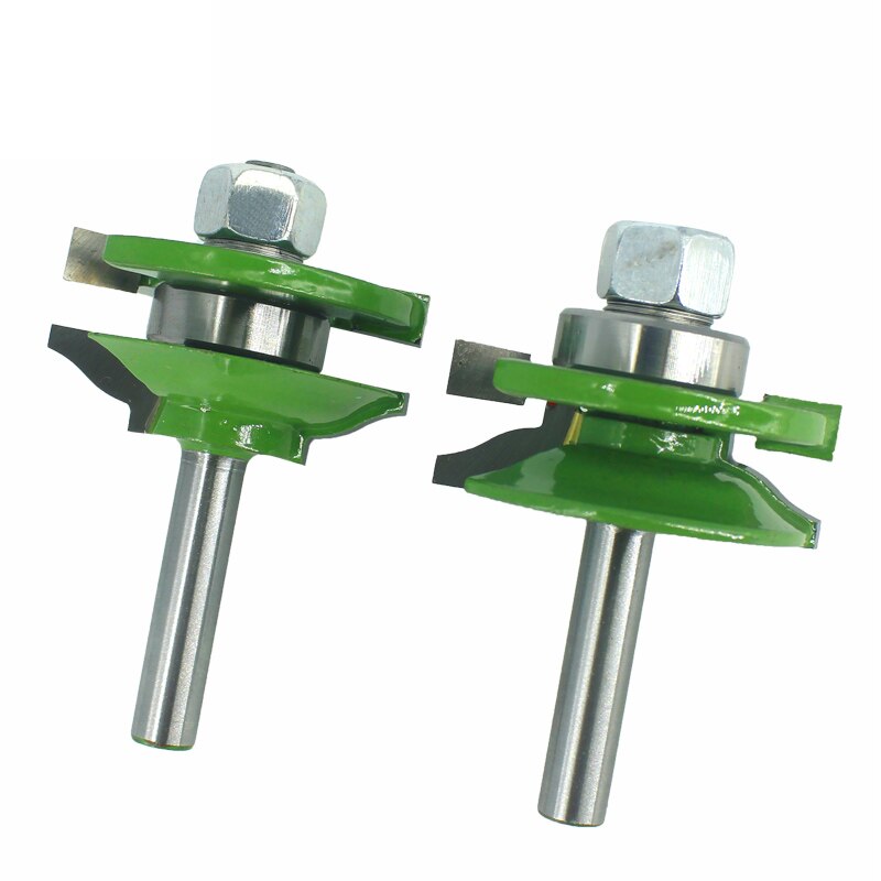 8Mm Schacht 3Pcs Deur Panel Kast Tenon Router Bit Kast Rail & Stile Set Panel Raiser Ogief Frezen cutter Voor Hout MC02033