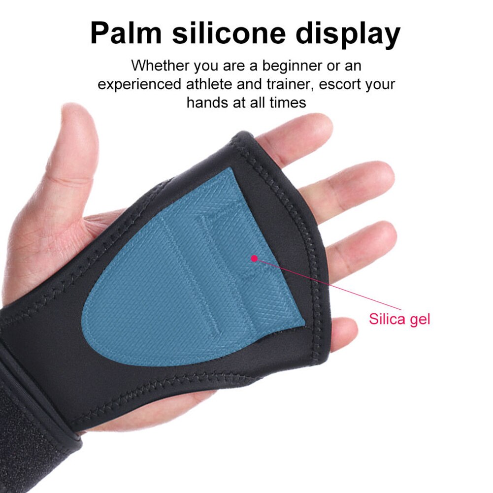 1pair Weight Lifting Gloves Adjustable Non Slip Workout Gym Fitness Half Finger Pull Ups Cycling Wrist Support Cross Training
