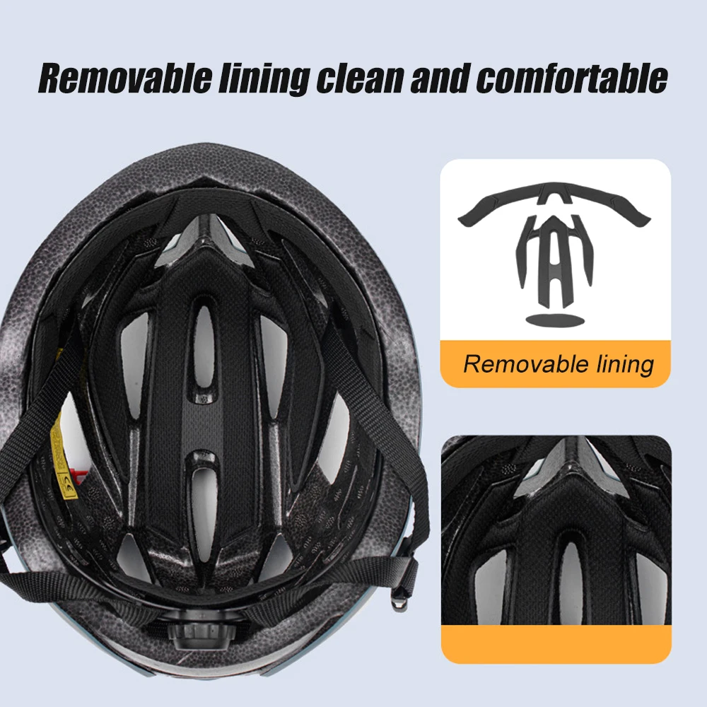 Bike Helmet for Adult Men Women with Suggested Fit 58-62cm, Lightweight with Adjustable Side and Chin Strap, Bike Accessories