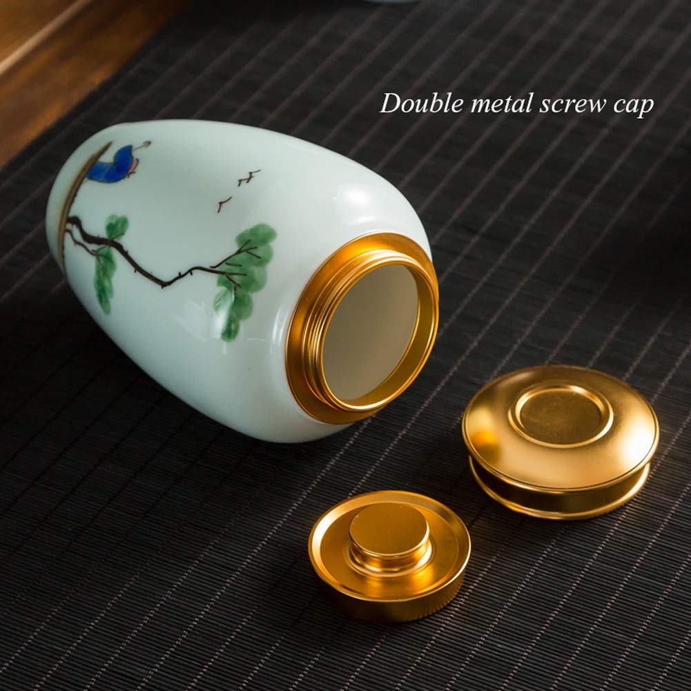 Cremation Urn for Human Ashes Adult Funeral Urn Handcrafted Burial Urns to Honors Your Loved One Screw Double layer screw Cap