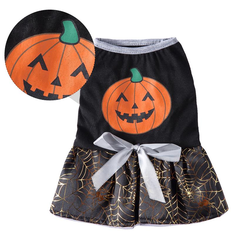 Halloween Pet Kleding Pet Kat Honden Decoratieve Halloween Kostuum Pompoen Patroon Spider Web Unieke Kleding Pet Puppy Kleding