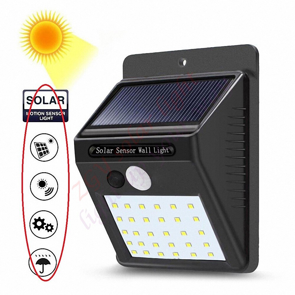 Solar Light PIR Motion Sensor Garden Waterproof Outdoor Energy Saving Street wall Yard Path Home spot flood wall Lamp garage