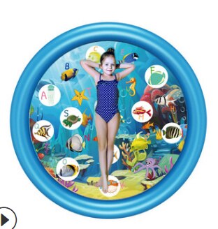Splashez 3- i -1 sprinkler til børn, sprøjtepude og svømmepøl til læring - sprinklerbad til børn , 60 '' oppusteligt vand: Klar