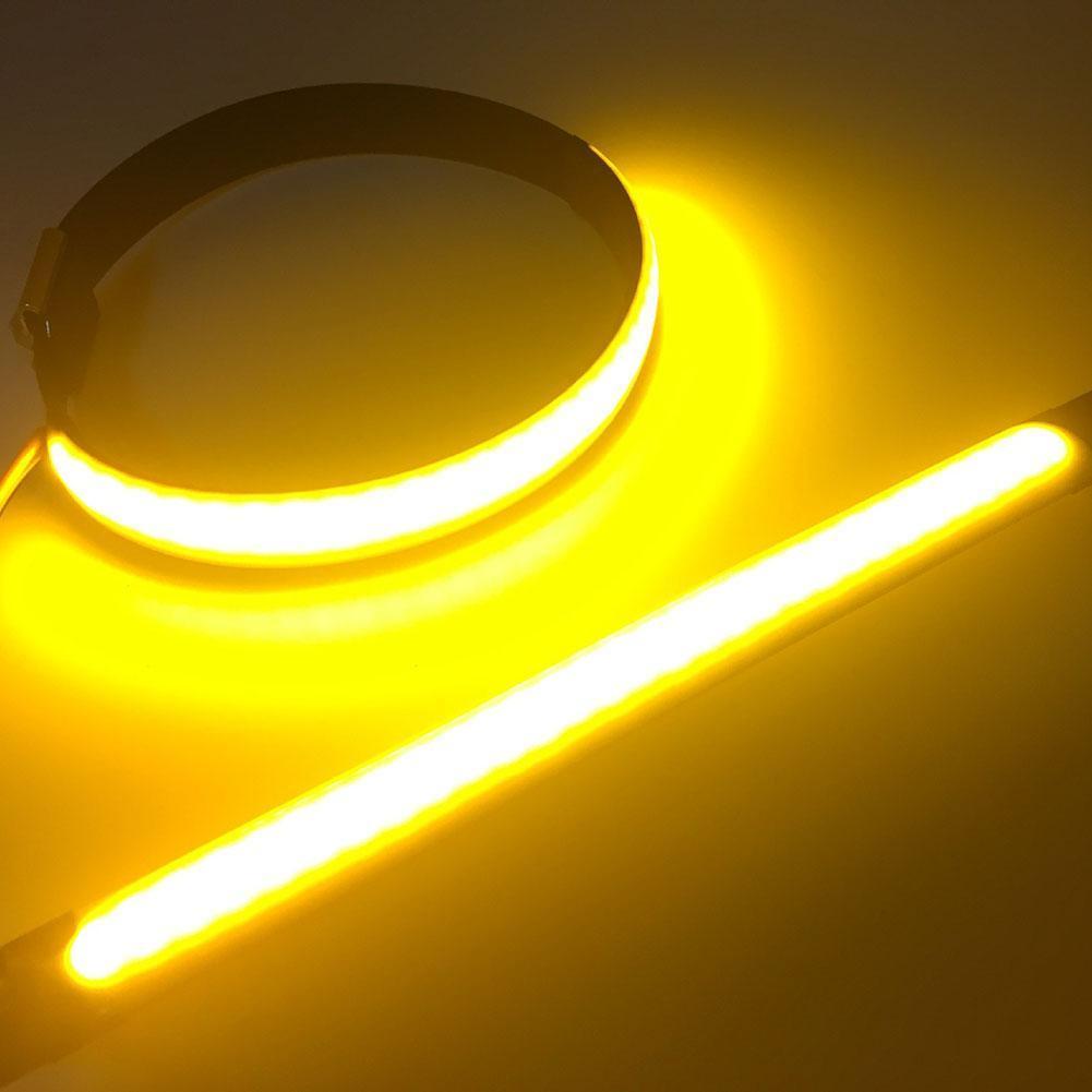 Treyues-tira de luces LED intermitente para motocicleta, luz de señal de giro para moto todoterreno, ATV, Universal, cc 12V, ámbar, 1 ud.