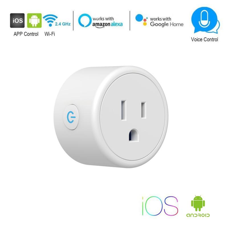 Smart Plug WiFi - Remote Control Outlet - Works with Google Home & Alexa - 10A Output - ABS+PC Fireproof