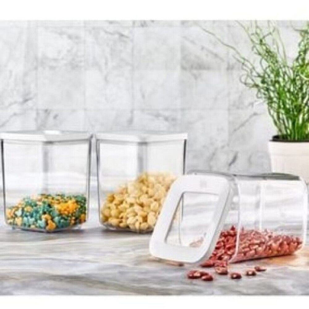 Kitchen Organizer And Storage Container Kitchen Storage Jar Fridge Box Food Vacuum Rice Dispenser Spice Cookie Sugar Plastic Cer: 12 Pcs 700 ml