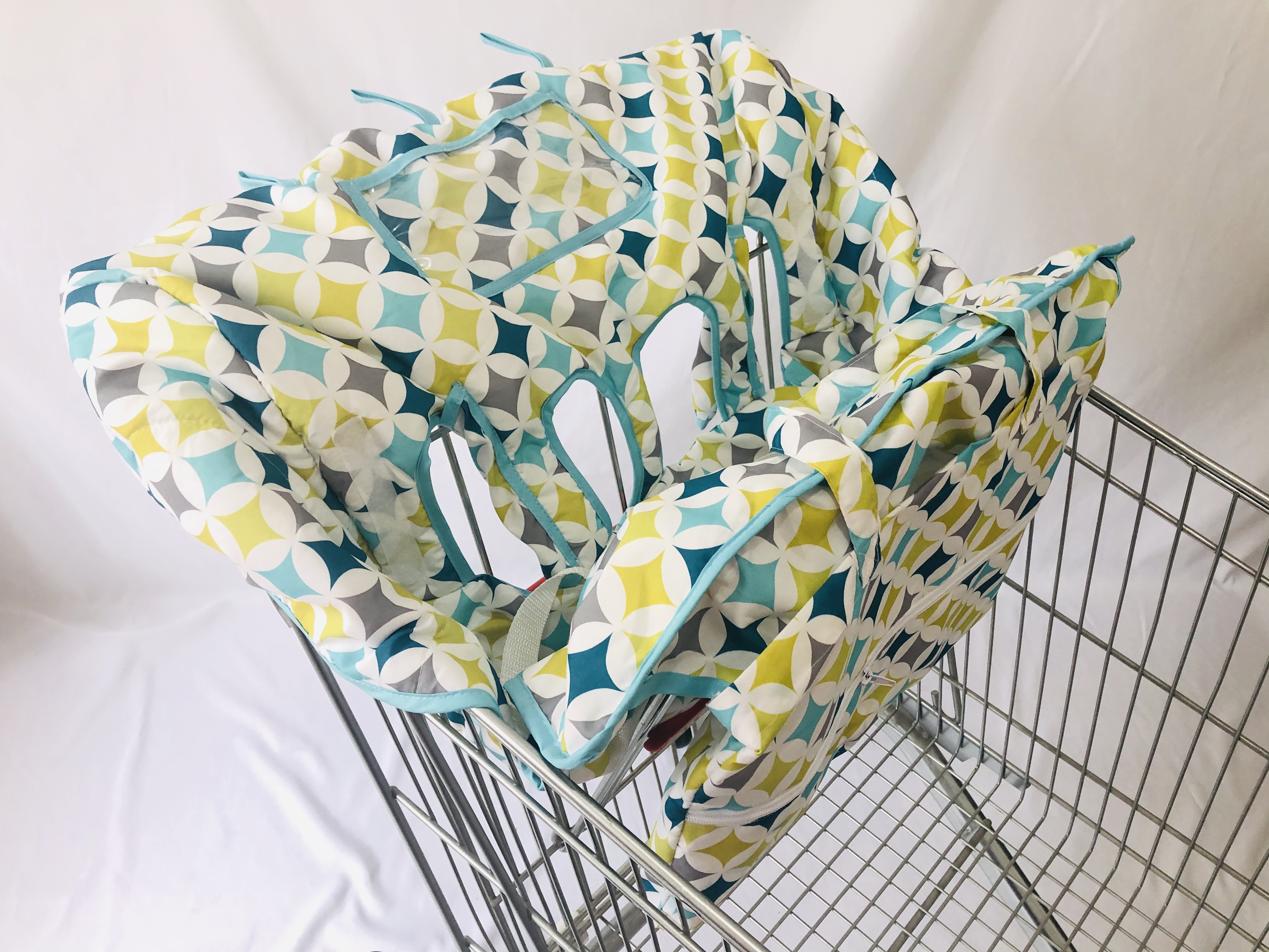4 or 2 benhuller x-large størrelse med elastisk gul blomsterpude til dobbelt dobbelt indkøbskurvbetræk til baby søskende