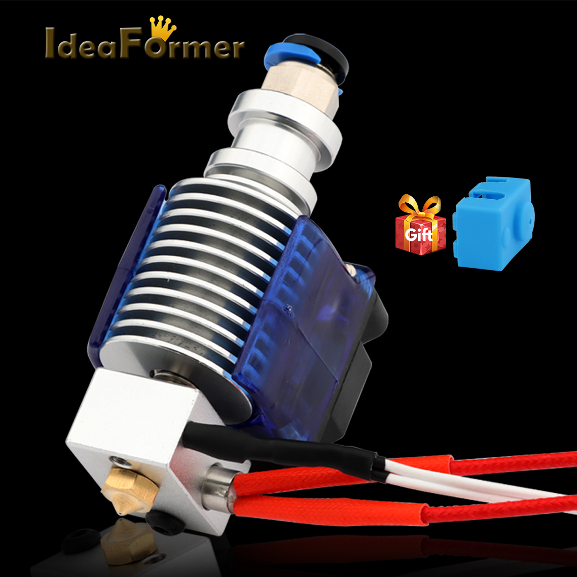Extrusora Bowden V6 Hotend mejorada de 1,75mm, 12V/24V, cabezal de impresión remoto de larga distancia, j-head para piezas del Kit de impresora 3D E3D PT100.