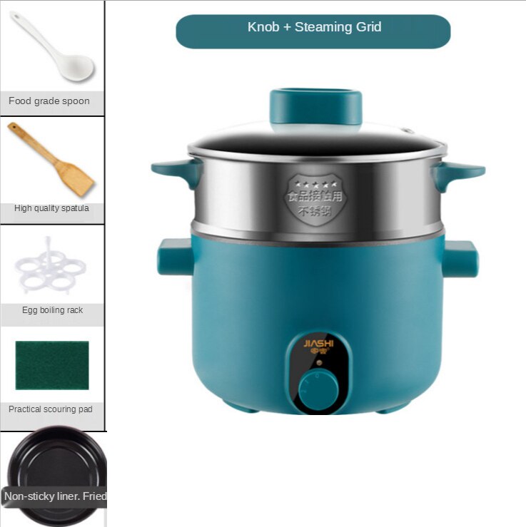 Olla eléctrica para Cocina eléctrica, olla eléctrica de una pieza para asar, para dormitorio de estudiantes: knob steaming rack / UK