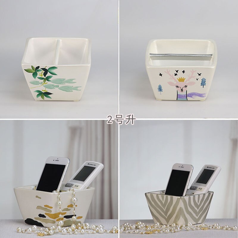 Caja de cerámica nórdica para guardar llaves, para sala de estar, restaurante, Control remoto, objetos pequeños, contenedor de almacenamiento multifuncional, decoración