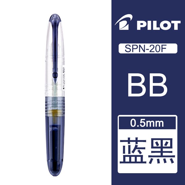 Pilot Mini pluma Vitality pluma estilográfica pluma de tinta de punta fina transparente suministros de envoltura colorida SPN-20F papelería de gran 1 Uds: Blue-black 1Pcs