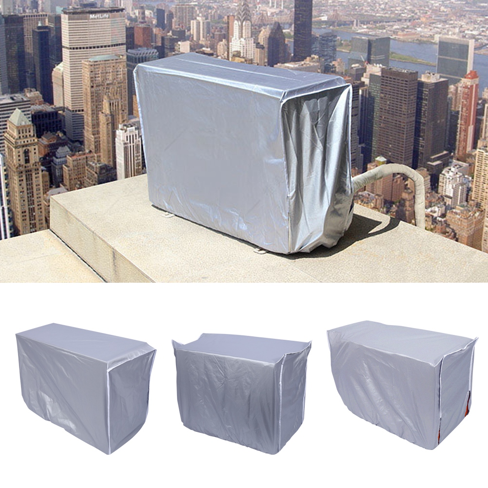 3 størrelser udendørs klimaanlæg dækning klimaanlæg vandtæt rengøringsdæksel vask anti-støv anti-sne rengøringsdæksel