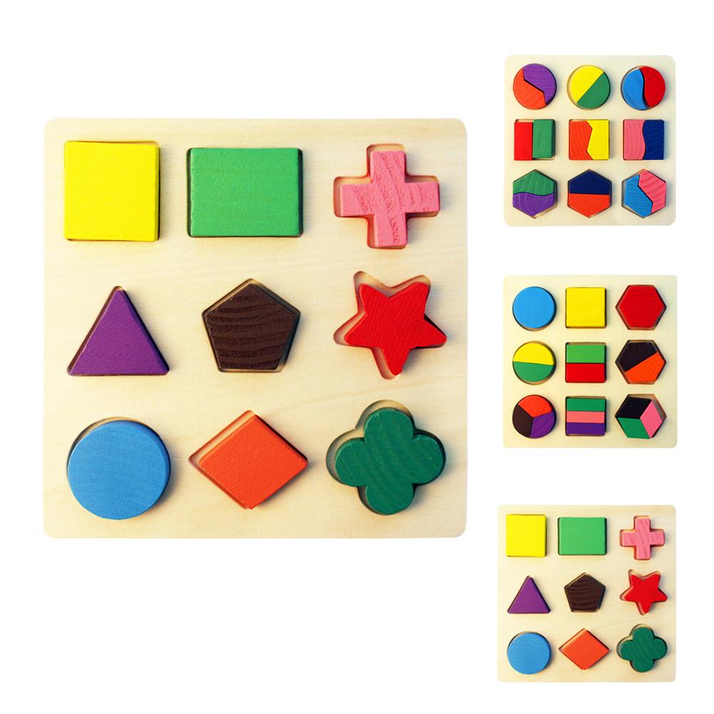 Kids Geometrische Vorm Plaat Speelgoed Kinderen Puzzel Houten Cognitieve Matching Board Voor kinderen Educatief Speelgoed