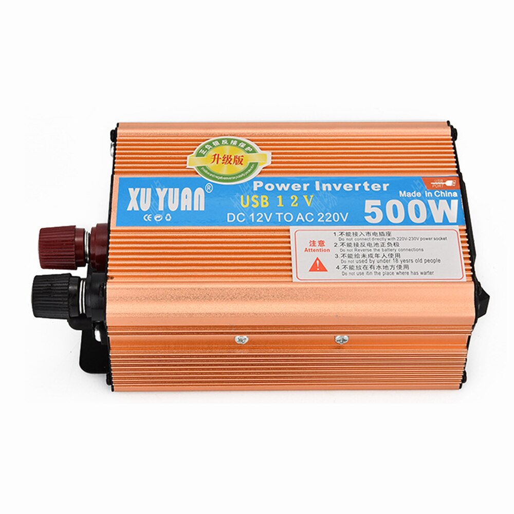 500W Watt Dc 12V Naar Ac 220V Portable Auto Power Inverter Charger Converter Adapter