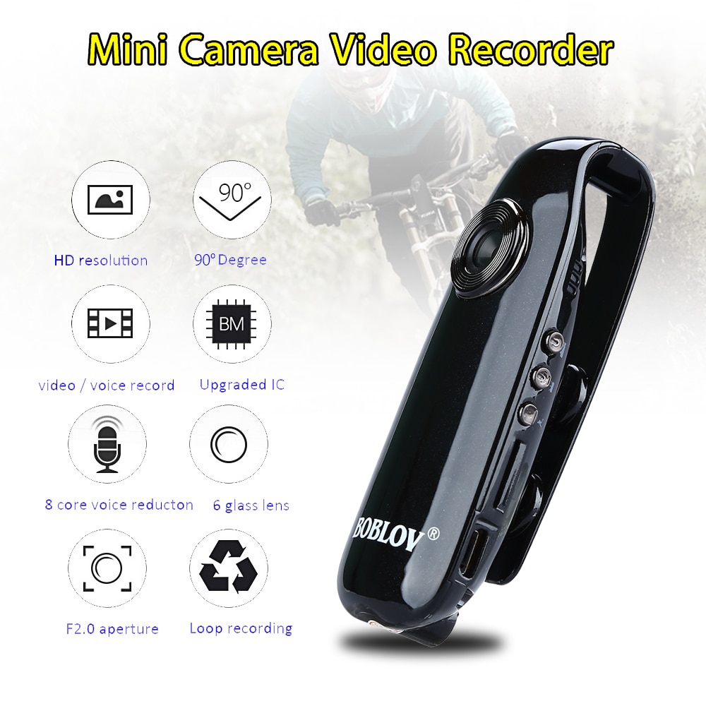 Boblov IDV007 Full Hd 1080P Mini Dv Camera Dash Cam Wearable Body Bike H.264 Camcorder