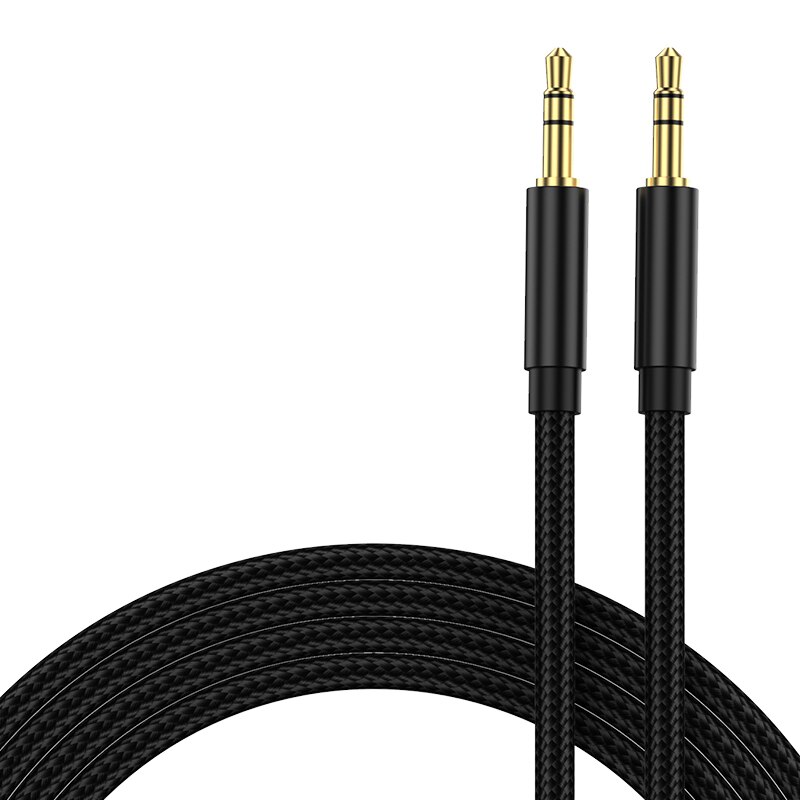 Kebiss AUX Cable Jack 3.5mm Audio Cable 3.5mm Jack Speaker Cable for Samsung Xiaomi JBL Headphones Car AUX Cord Headphone Cable: black / 0.5m