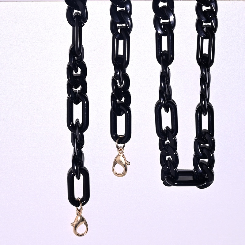 Nieuw acryl lenzenvloeistof ketting lanyard trendy zonnebril leesbril ketting bril accessoires MAAN GIRL: Rood