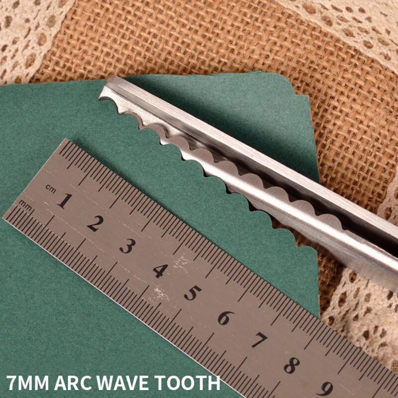 Stainless Steel Pinking Shears Handled Crafts Dressmaking Zig Zag Cut Scissors Sewing Scissors Fabric: Wave 7mm