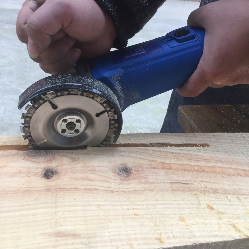 Schuurmiddelen 4 Inch Haakse Slijper Disc en Ketting 22 Tand Fijn Cut Chain Set Voor 100/115 Slijpmachine Disc kettingzaag