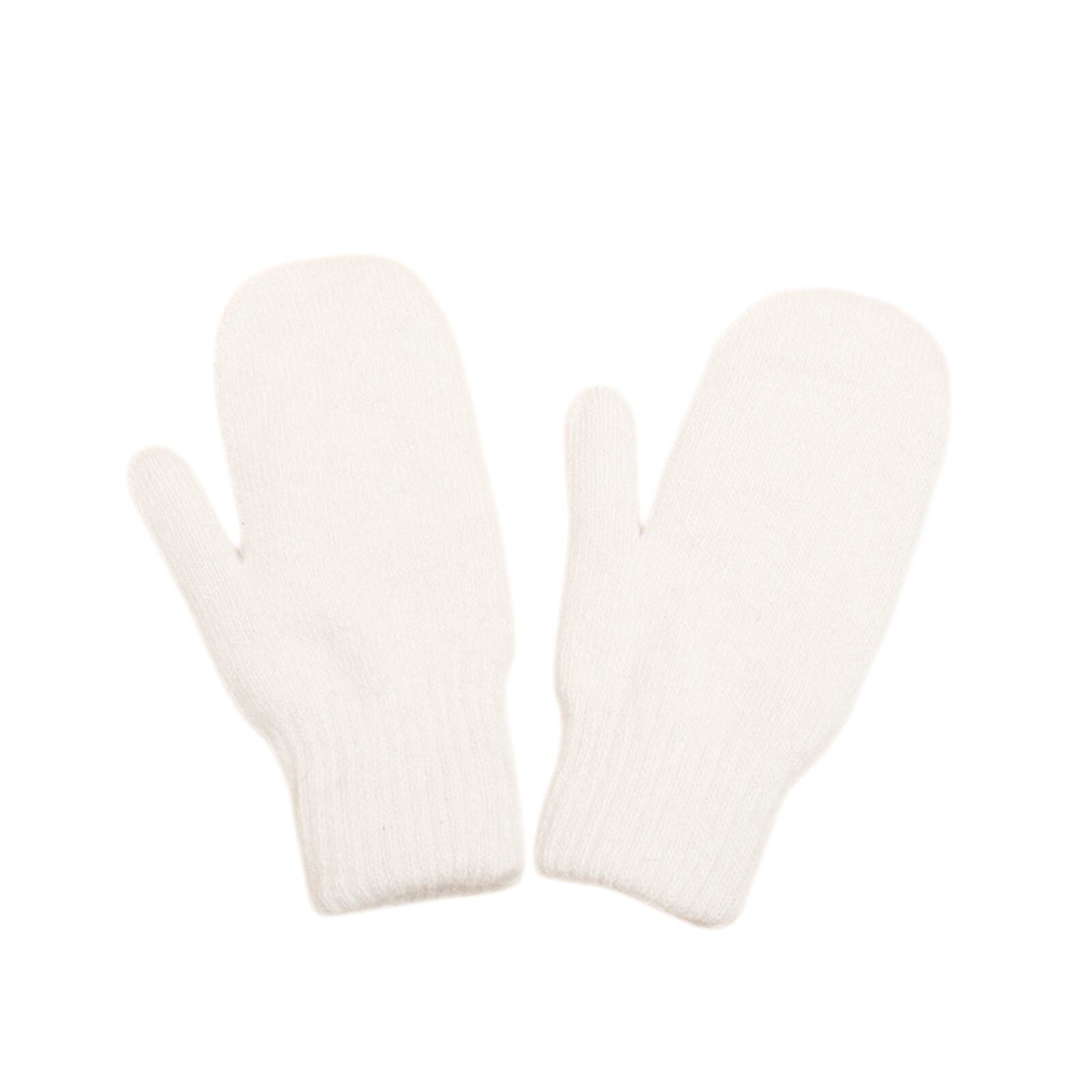 Gloves Knitted Gloves Women's Warm Solid Winter Gloves Full Finger Mitten Gloves For Women Girl Guantes Invierno 211: WH