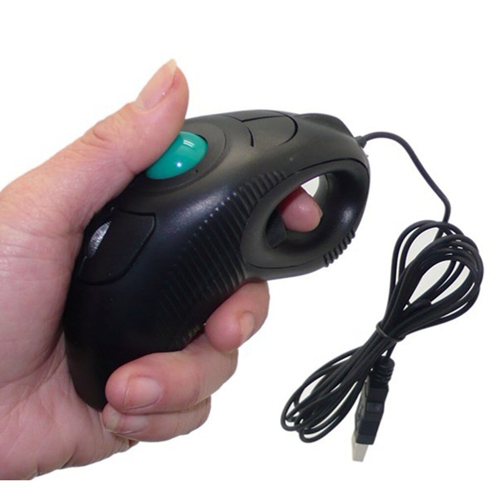 Optical USB Trackball Mouse Finger Using Win7 OS Mice Cable Grip / Desktop Dual-purpose Track Mouse For Laptop PC Home Computer