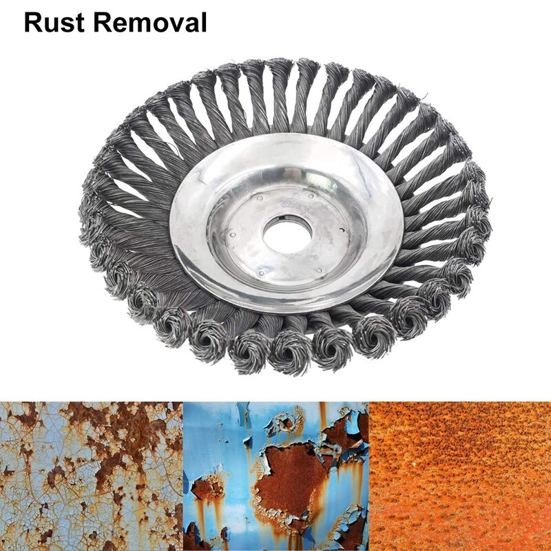 Remplacement de tête de coupe de coupeur de tête de coupe de 8 pouces avec le Kit d'adaptateur pour les tondeuses de ficelle de STIHL, enlèvement de rouille, brosse s'adapte pour Pavi