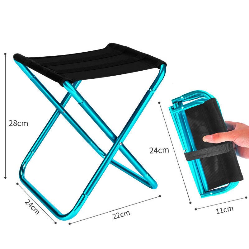 Mini Portable Folding Stool Ultra Light Outdoor Slacker Chair Hiking Fishing Camping Seat B2Cshop