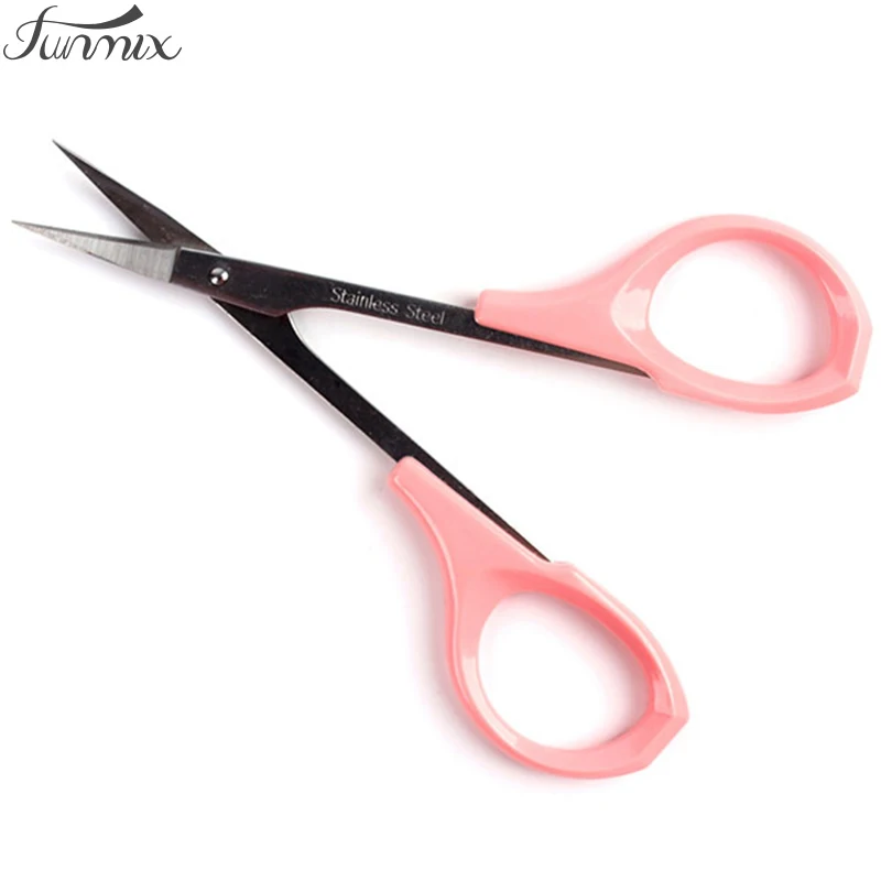 Professionele Wenkbrauw Schaar Trimmer Rechte Hoofd Of Hoek Hoofd Voor Volume Wimper Extension Economische Make-Up Tool: WHITE